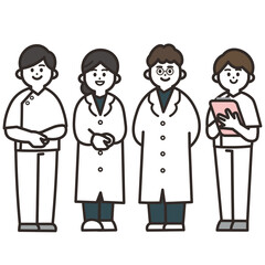 男女の医者と看護師