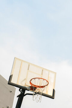basketball hoop is a best iconic visual for sport. 