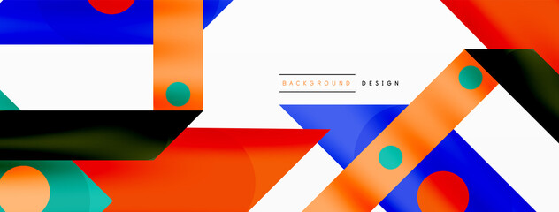 Obraz premium Color overlapping stripes background. Colorful lines composition for wallpaper, banner, background or landing