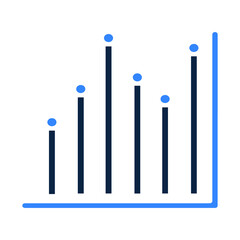 Analytics bar and chart icon