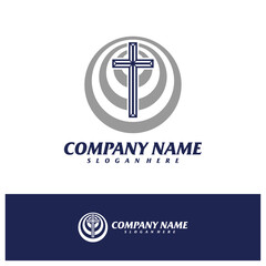Christian Logo Design Template. Christian logo concept vector. Emblem, Creative Symbol, Icon