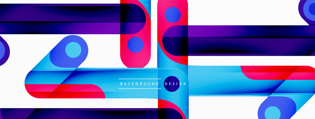 Obraz premium Colorful dynamic stripe composition. Lines geometric creative abstract background for wallpaper, banner or landing