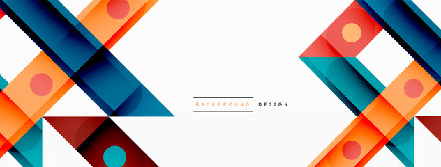 Bright colorful straight lines geometric abstract background. Trendy overlapping lines composition for wallpaper, banner, background or landing