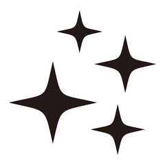 Shine icon, Clean star icon on white background