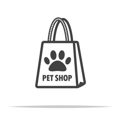 Pet shop icon transparent vector isolated
