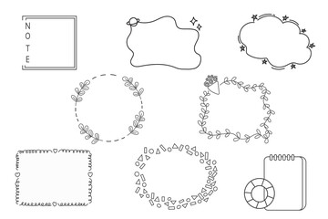 Lines of note design vector. Hand drawn design elements isolated on white background for infographic. vector illustration.