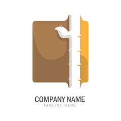 nature bamboo colorful gradient logo design template