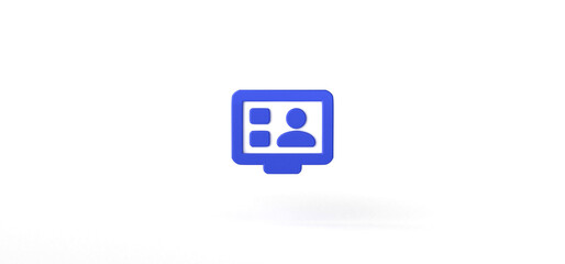 Presentation Isolated on background, icon, 3d rendering.