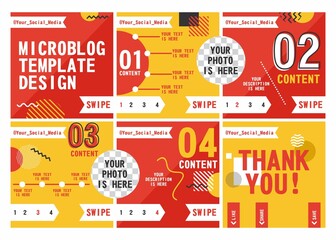 Creative microblog or carousel design for social media content