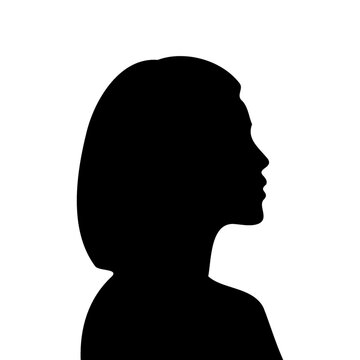 Woman Face Side View Profile Professional Human Head Icon