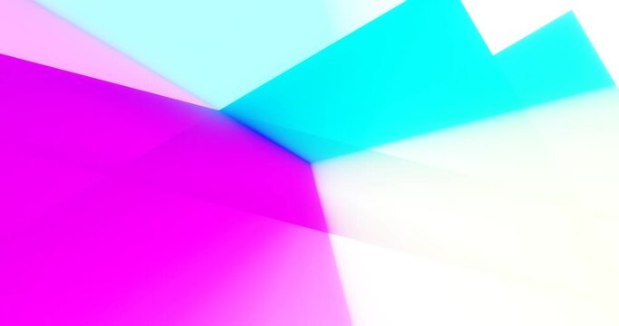 3d render with abstract blue and pink background with white