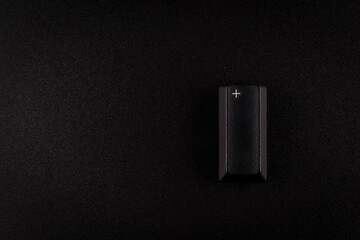 plus button on black background