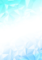 幾何学ポリゴン模様のベクターイラスト　氷のイメージ背景素材