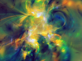 abstract chaotic fractal background 3D rendering illustration