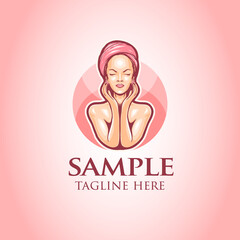 spa mascot logo vector illustration template