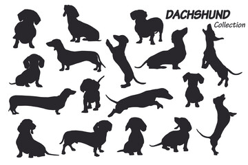 dachshund dog silhouettes