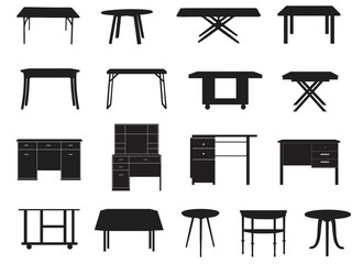 table silhouettes