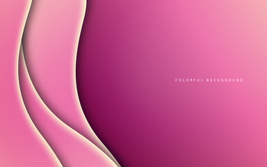 Abstract wave shape pink color background