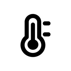 Simple thermometer icon, Vector outline icon on white background.