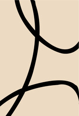 Modern minimalistic abstract art. Modern wall decor. Creative art poster in boho style. Geometric shapes. Boho abstraction. Minimalism.