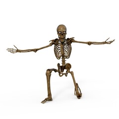 3d-illustration of an isolated fantasy skeleton