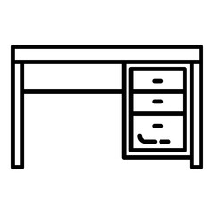 work desk icon on transparent background