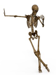 3d-illustration of an isolated fantasy skeleton