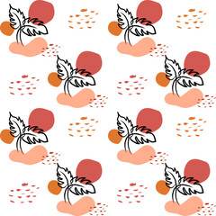 Botanical Abstract Seamless Pattern