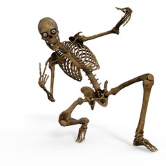 3d-illustration of an isolated fantasy skeleton foto bomp
