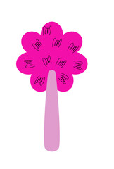 Cute Tree with Scribble Illustration