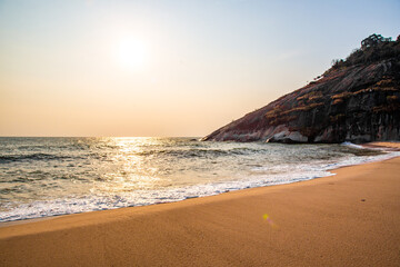 Fototapeta premium Pak Nam Pran Pranburi Beach in Hua hin, Prachuap Khiri Khan, Thailand
