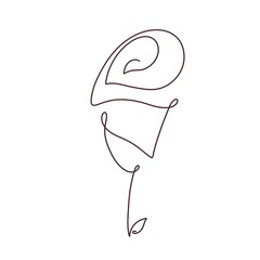 Flower One Continuous Line