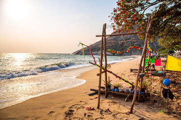 Pak Nam Pran Pranburi Beach in Hua hin, Prachuap Khiri Khan, Thailand
