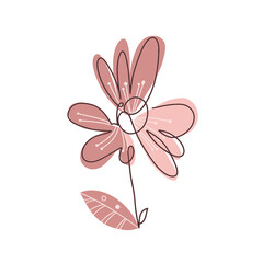 Flower One Continuous Line