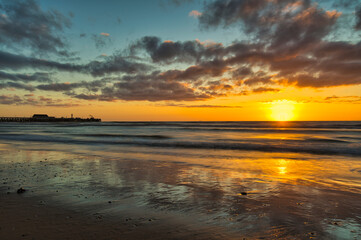 Blankenberge Strand Sonnenuntergang Belgien