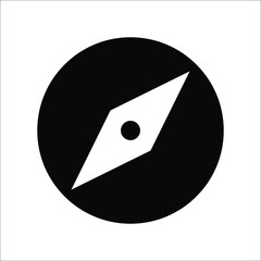 black and white direction compass vector