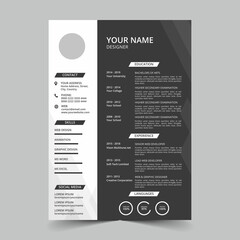 Modern simple template for curriculum - obrazy, fototapety, plakaty