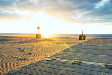 Blankenberge Strand Sonnenuntergang Belgien