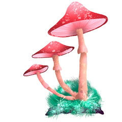 Red Mushroom Clipart © Ann Design