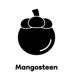 Mangosteen glyph icon, Vector, Illustration.