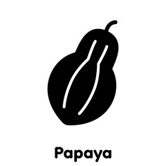 Papaya glyph icon, Vector, Illustration.