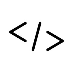 Fototapeta premium Code Icon Vector Symbol Design Illustration