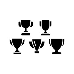 Trophy Icon Set Vector Symbol Design Illustration