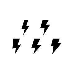 Lightning Bolt Icon Set Vector Symbol Design Illustration