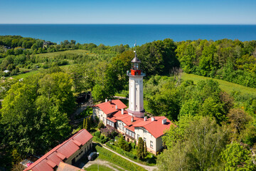 Lighthouse in Rozewie by the Baltic Sea, Poland