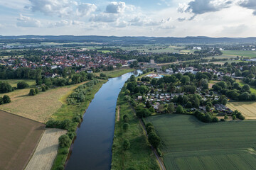 Landscape and panorama  view of drone