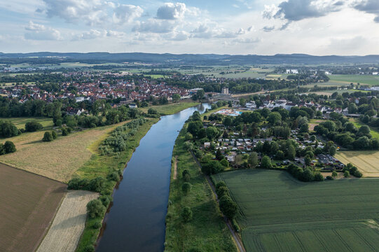 Landscape and panorama  view of drone