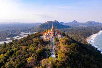 Phra Mahathat Chedi Phakdee Prakat temple in Prachuap Khiri Khan, Thailand