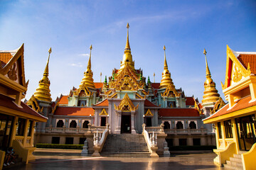 Naklejka premium Phra Mahathat Chedi Phakdee Prakat temple in Prachuap Khiri Khan, Thailand