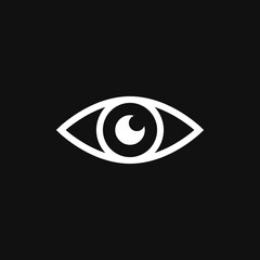 Eye icon on grey background